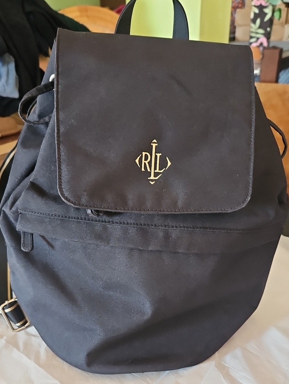 Ralph Lauren Monogram Black Backpack - Classic Everyday Carry